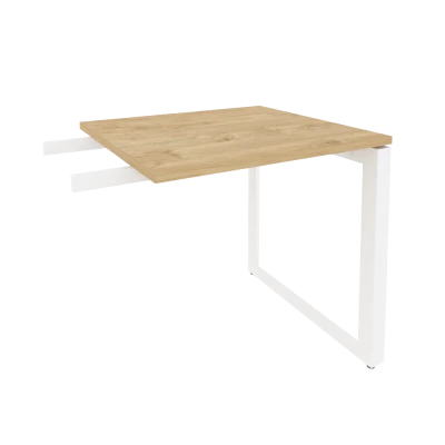 Брифинг-приставка на О-образном м/к Onix Direct Тиквуд светлый/Белый металл O.MO-BR-7 780*720*750