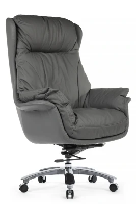 Кресло для руководителя Riva Design Leonardo A355 серая кожа