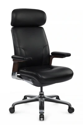 Кресло для руководителя Riva Design Марк / Mark FK006-A черная кожа