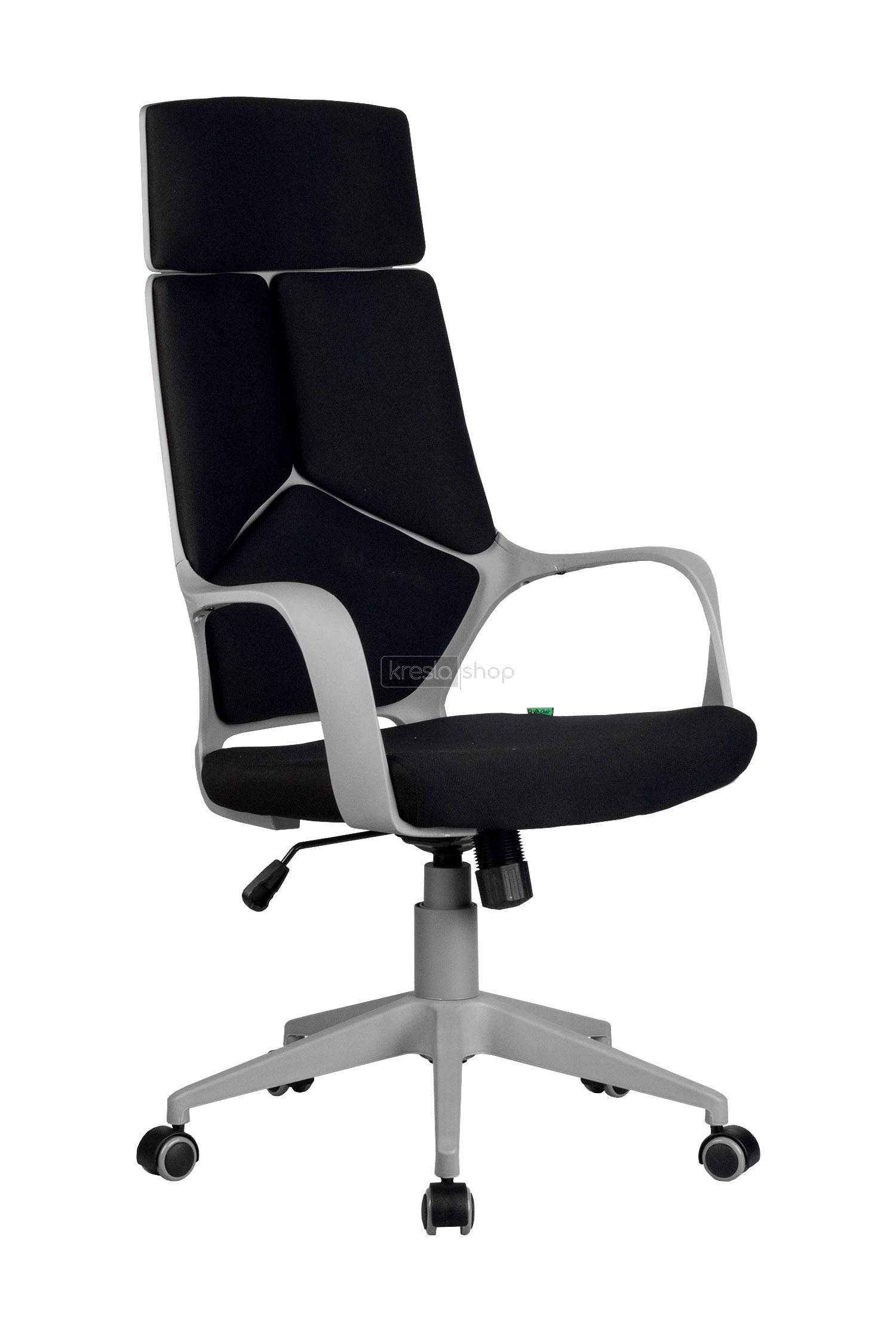 Кресло для персонала Riva Chair RCH 8989+Серый пластик/Чёрная ткань
